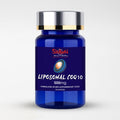 Liposomal CoQ10 500mg supplement bottle with 30 capsules for enhanced absorption formula.
